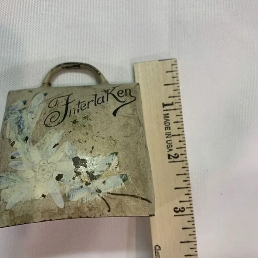 Vintage‎ Interlaken Swiss Cow Or Goat Bell Metal 3